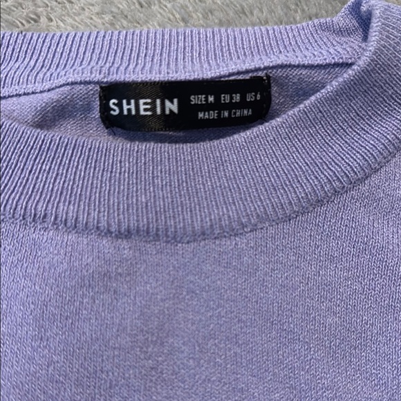 ‼️3/$20‼️ SHEIN Light Purple Knit crop Top - Picture 2 of 4